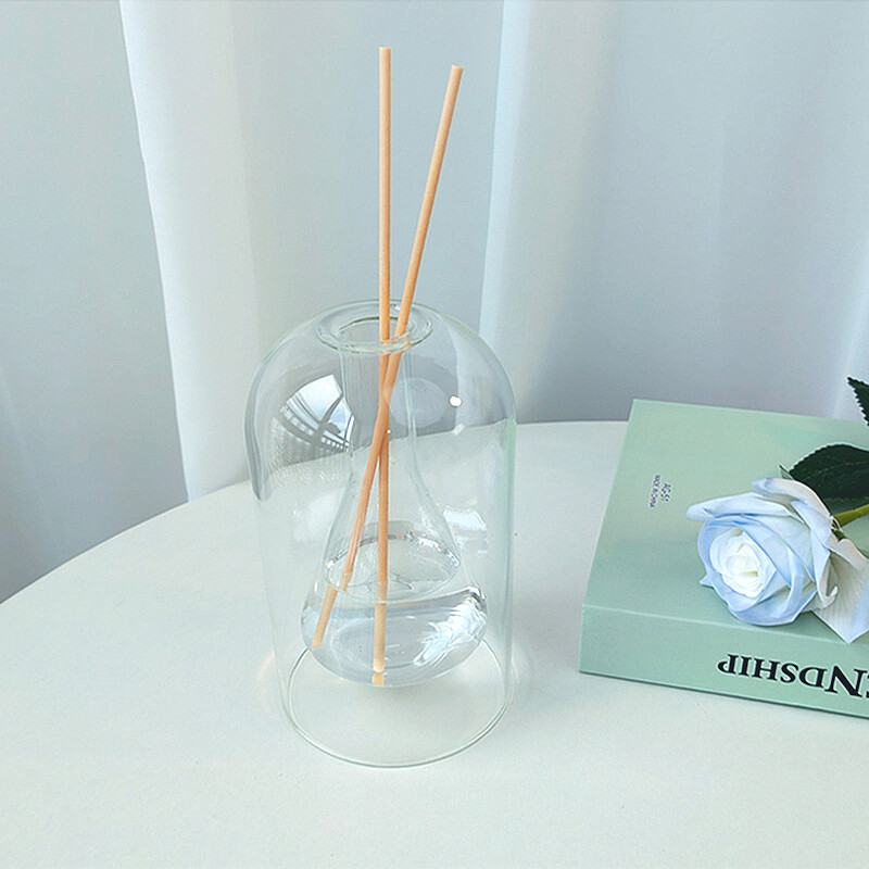 Läbipaistev klaaspudel aroomiteraapiapudel, lillevaas