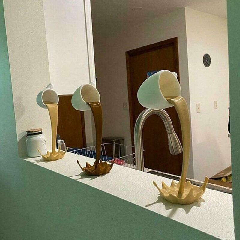 Vaigukujud Ujuv kohvitass Kunst Skulptuur Köök Kodukaunistus Kuju Käsitöö Valamine Vedeliku Pritsmekohvikruus