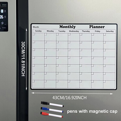A3 külmkapi kalendrilehe magnetkleebis teadetetahvli menüü Kuivkustutamise kuuplaan külmiku tahvel