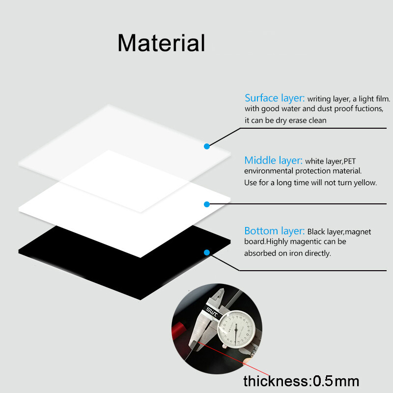 A3 külmkapi kalendrilehe magnetkleebis teadetetahvli menüü Kuivkustutamise kuuplaan külmiku tahvel