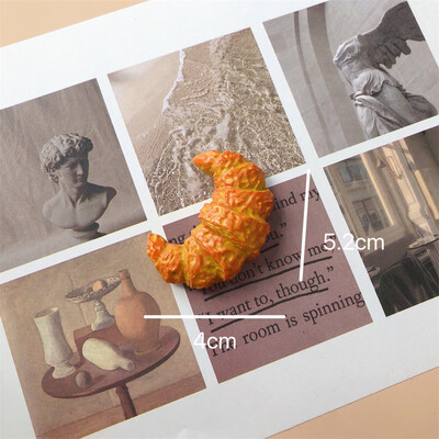 Δημιουργικό αυτοκόλλητο ψυγείου τρισδιάστατης ρητίνης, Αυγό φαγητού, Ψωμί, Καφές, Ντομάτες, Μπαστούνια, Διακόσμηση πρωινού