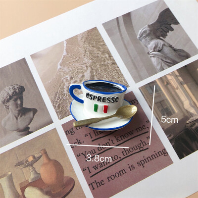 Δημιουργικό αυτοκόλλητο ψυγείου τρισδιάστατης ρητίνης, Αυγό φαγητού, Ψωμί, Καφές, Ντομάτες, Μπαστούνια, Διακόσμηση πρωινού