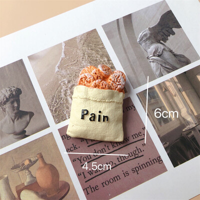 Δημιουργικό αυτοκόλλητο ψυγείου τρισδιάστατης ρητίνης, Αυγό φαγητού, Ψωμί, Καφές, Ντομάτες, Μπαστούνια, Διακόσμηση πρωινού