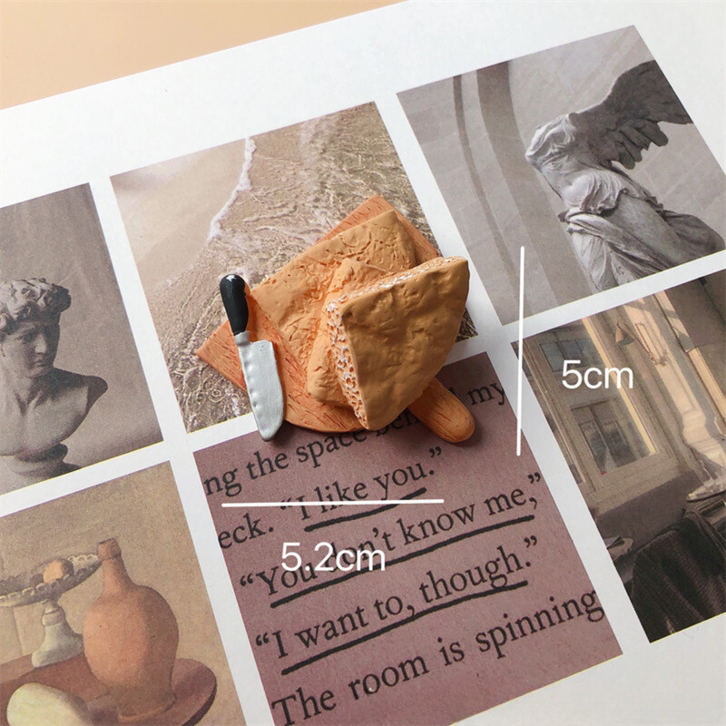 Δημιουργικό αυτοκόλλητο ψυγείου τρισδιάστατης ρητίνης, Αυγό φαγητού, Ψωμί, Καφές, Ντομάτες, Μπαστούνια, Διακόσμηση πρωινού