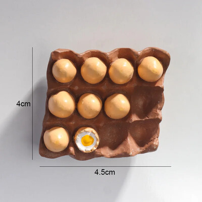 Simulatsioon Toidu külmkapimagnetid Külmkapp Magnetkleebised Vaigust muna Kodukaunistus Nordic Ins Dekoratsioonimagnetid külmikutele