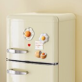 Mieli animaciniai šaldytuvo lipdukai su kiaušinių ir pieno dizaino krištolo namų dekoracijomis