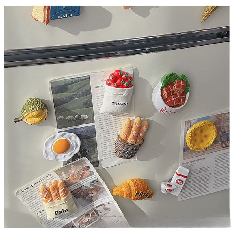 Külmkapimagnetid, multifilmi toidukülmkapimagnetid, armsad dekoratiivmagnetid, isikupärastatud külmkapimagneti kapp