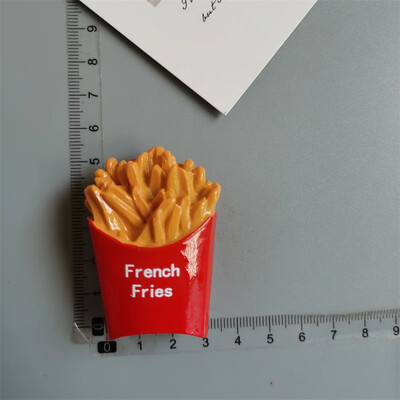 Toidumagnetid Hot Dog Friikartulid Pizza RefRigeRatoR Kleebi Muna Leib Hamburger Mais Külmkapi kleebis Kodukaunistus