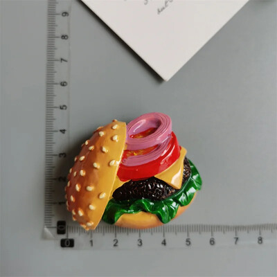 Toidumagnetid Hot Dog Friikartulid Pizza RefRigeRatoR Kleebi Muna Leib Hamburger Mais Külmkapi kleebis Kodukaunistus