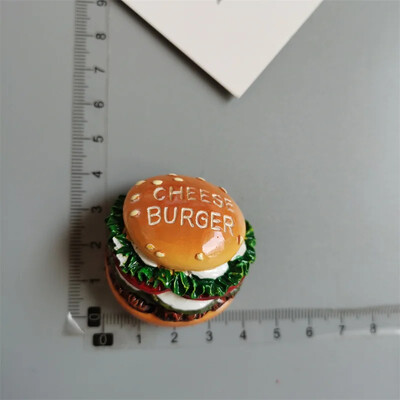 Toidumagnetid Hot Dog Friikartulid Pizza RefRigeRatoR Kleebi Muna Leib Hamburger Mais Külmkapi kleebis Kodukaunistus