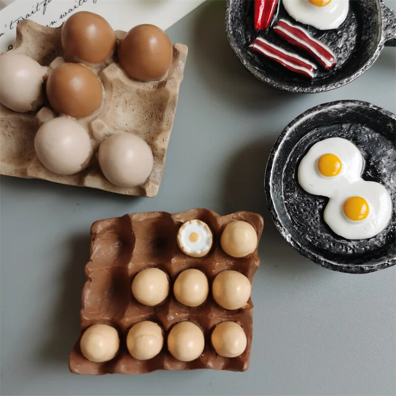 Toidumagnetid Hot Dog Friikartulid Pizza RefRigeRatoR Kleebi Muna Leib Hamburger Mais Külmkapi kleebis Kodukaunistus