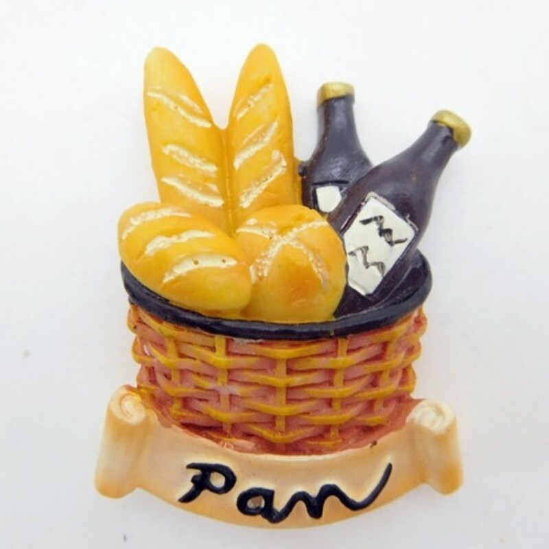 Creative Food Shape τρισδιάστατοι μαγνήτες ψυγείου, χαριτωμένη τοστιέρα για τοστ, στυλ φλιτζάνι καφέ, διακοσμητικό αυτοκόλλητο αναμνηστικό ψυγείου, καινούργιο