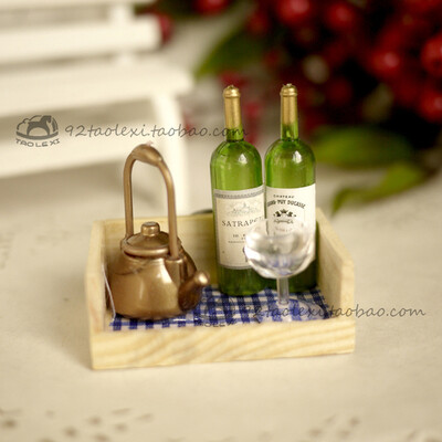 Keskkonnakaitse paberkott puidust kast kolmemõõtmeline veinipudel külmkapi kleebis loominguline jääämbri magnet