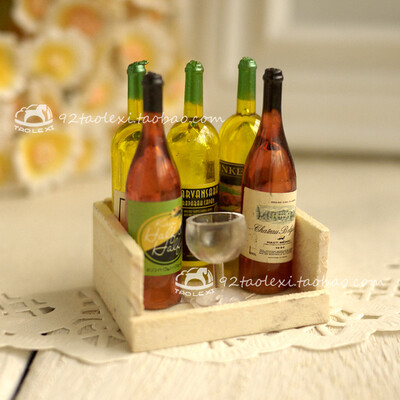 Keskkonnakaitse paberkott puidust kast kolmemõõtmeline veinipudel külmkapi kleebis loominguline jääämbri magnet