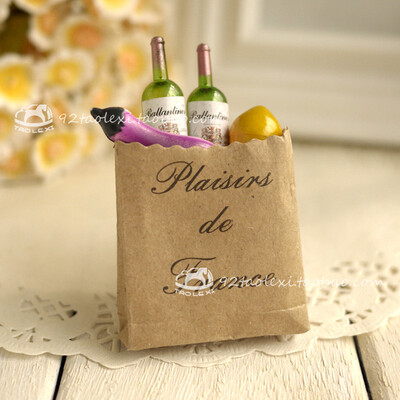 Keskkonnakaitse paberkott puidust kast kolmemõõtmeline veinipudel külmkapi kleebis loominguline jääämbri magnet