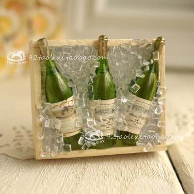 Keskkonnakaitse paberkott puidust kast kolmemõõtmeline veinipudel külmkapi kleebis loominguline jääämbri magnet