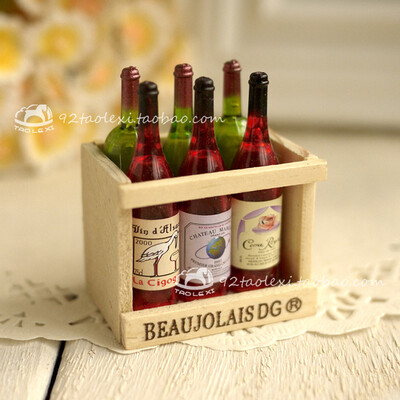 Keskkonnakaitse paberkott puidust kast kolmemõõtmeline veinipudel külmkapi kleebis loominguline jääämbri magnet