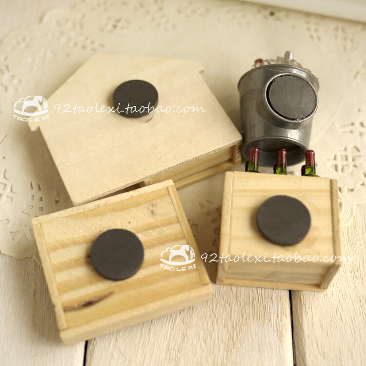 Keskkonnakaitse paberkott puidust kast kolmemõõtmeline veinipudel külmkapi kleebis loominguline jääämbri magnet