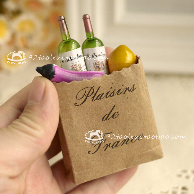 Keskkonnakaitse paberkott puidust kast kolmemõõtmeline veinipudel külmkapi kleebis loominguline jääämbri magnet