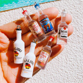 10 τεμ. Drinking Wine White Bottle Charms for Pendent Jewelry Making Supplies Μπρελόκ κολιέ σκουλαρίκια DIY Findings Αξεσουάρ