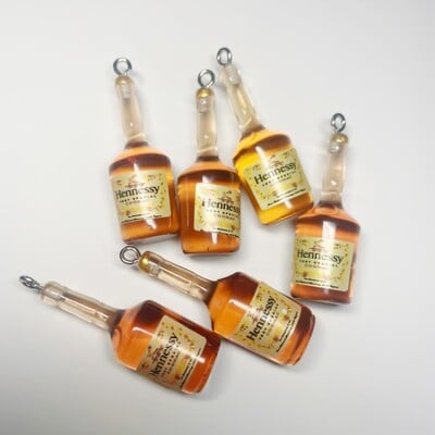 10 τεμ. Drinking Wine White Bottle Charms for Pendent Jewelry Making Supplies Μπρελόκ κολιέ σκουλαρίκια DIY Findings Αξεσουάρ