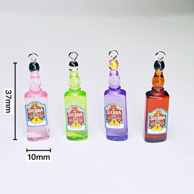 10 τεμ. Drinking Wine White Bottle Charms for Pendent Jewelry Making Supplies Μπρελόκ κολιέ σκουλαρίκια DIY Findings Αξεσουάρ