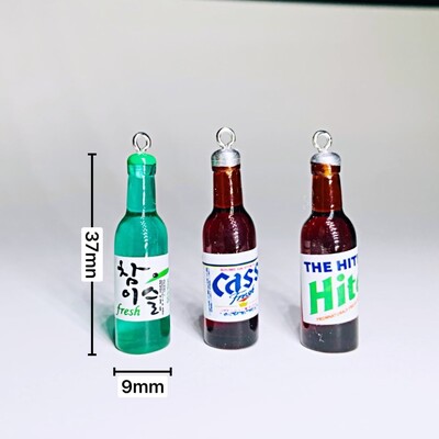 10 τεμ. Drinking Wine White Bottle Charms for Pendent Jewelry Making Supplies Μπρελόκ κολιέ σκουλαρίκια DIY Findings Αξεσουάρ