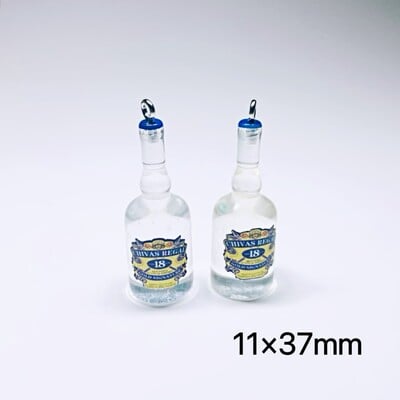 10 τεμ. Drinking Wine White Bottle Charms for Pendent Jewelry Making Supplies Μπρελόκ κολιέ σκουλαρίκια DIY Findings Αξεσουάρ