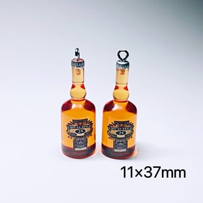 10 τεμ. Drinking Wine White Bottle Charms for Pendent Jewelry Making Supplies Μπρελόκ κολιέ σκουλαρίκια DIY Findings Αξεσουάρ