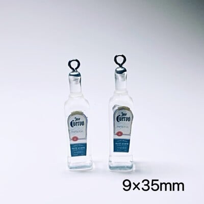 10 τεμ. Drinking Wine White Bottle Charms for Pendent Jewelry Making Supplies Μπρελόκ κολιέ σκουλαρίκια DIY Findings Αξεσουάρ