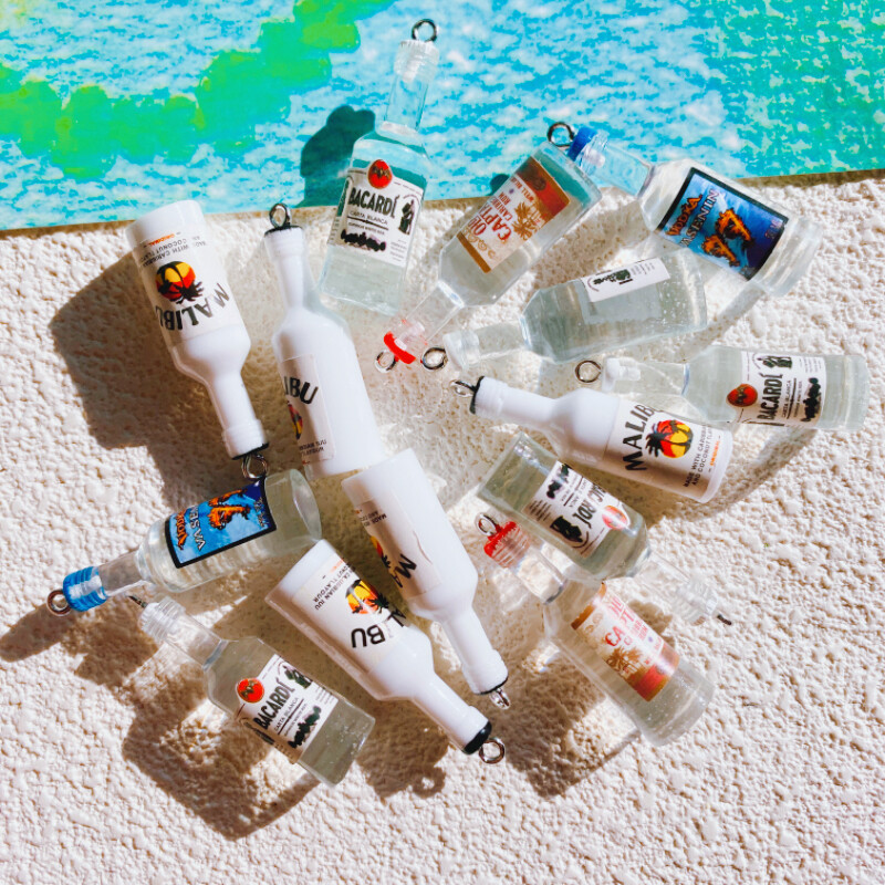 10 τεμ. Drinking Wine White Bottle Charms for Pendent Jewelry Making Supplies Μπρελόκ κολιέ σκουλαρίκια DIY Findings Αξεσουάρ