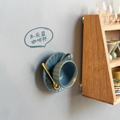 Kreativna šalica kave Cvjetna šalica Magnet za hladnjak Popodnevni čaj Smola 3D Simulacija smole Magnetski hladnjak Slatke naljepnice za hladnjak