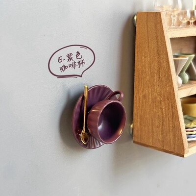 Kreativna šalica kave Cvjetna šalica Magnet za hladnjak Popodnevni čaj Smola 3D Simulacija smole Magnetski hladnjak Slatke naljepnice za hladnjak