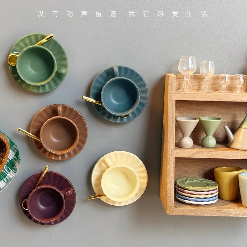 Kreativna šalica kave Cvjetna šalica Magnet za hladnjak Popodnevni čaj Smola 3D Simulacija smole Magnetski hladnjak Slatke naljepnice za hladnjak