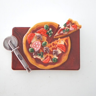 1 tk, Hamburgeri külmikumagnetid, Hot Dog Sandwich Pizza külmiku kleebis, värviline koduköögi sisustusega pühadekingitus