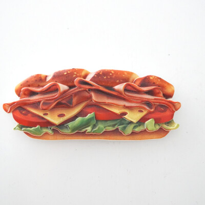 1 tk, Hamburgeri külmikumagnetid, Hot Dog Sandwich Pizza külmiku kleebis, värviline koduköögi sisustusega pühadekingitus