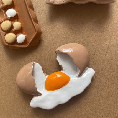 Προσομοίωση Αυγό Ψυγείο Μαγνήτες Ψυγείο Μαγνητικά αυτοκόλλητα Διακοσμητικά σπιτιού σε στυλ τροφίμων