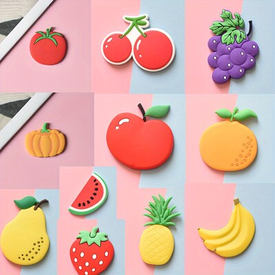 11 buc/set magneți pentru frigider drăguț desenat cu fructe din rășină autocolant magnetic pentru frigider Magnet pentru decorarea casei pentru frigider
