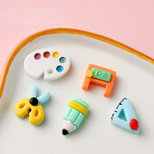 Ρητίνη Mini Stationery Series Flatback Cabochon Miniature Kawaii Decor DIY Έπιπλα σπιτιού Διακοσμητικά Αξεσουάρ φουρκέτας