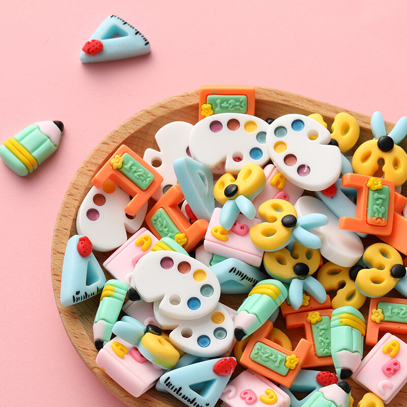 Ρητίνη Mini Stationery Series Flatback Cabochon Miniature Kawaii Decor DIY Έπιπλα σπιτιού Διακοσμητικά Αξεσουάρ φουρκέτας