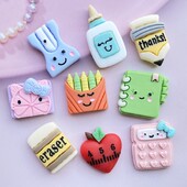 10 tk. Uus vaiguhübriidsimulatsiooniga kirjatarbed õppetarvikud Lameda seljaga Cabochon väljalõigete album DIY kaunistused Aksessuaarid F88