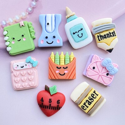 10 tk. Uus vaiguhübriidsimulatsiooniga kirjatarbed õppetarvikud Lameda seljaga Cabochon väljalõigete album DIY kaunistused Aksessuaarid F88