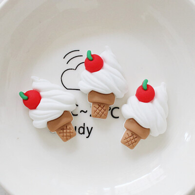 10 τμχ Νέο χαριτωμένο μίνι γλειφιτζούρι, Παγωτό Flat Back Resin Cabochons Λεύκωμα Αξεσουάρ φουρκέτας Diy Party Decorate Craft G66