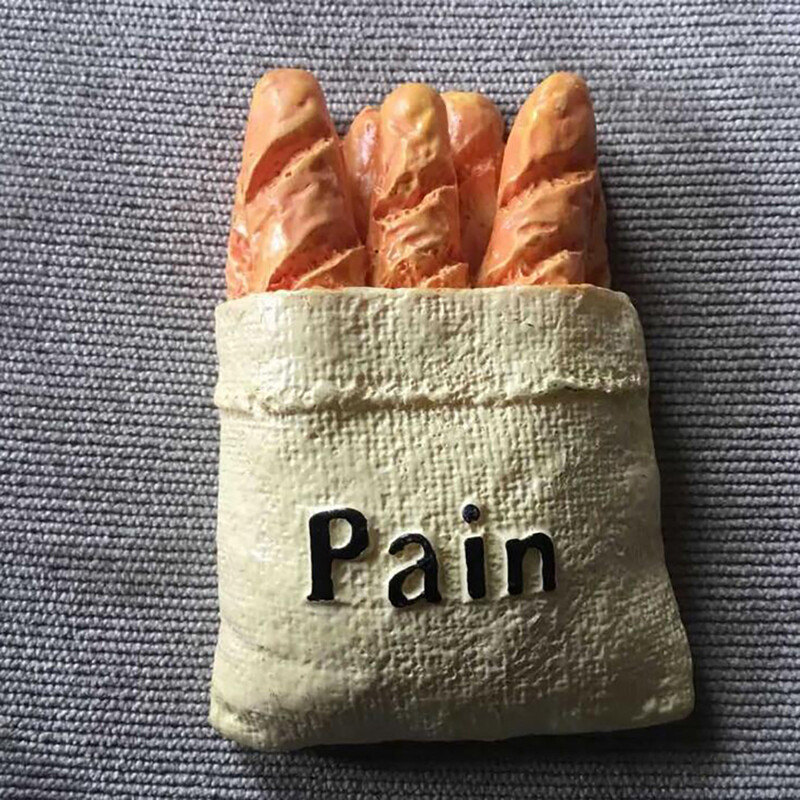 1 tk Creative Resin toidu külmkapi magnetid armsad simulatsioonid leiva tomatid magnetkleebised külmkapi magnetiga kaunistused