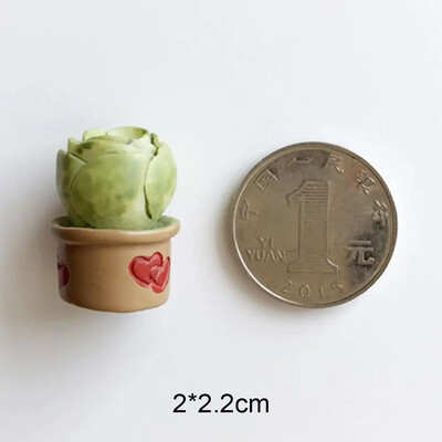 Μίνι τρισδιάστατο τρισδιάστατο κάκτο σαρκώδη αυτοκόλλητα ψυγείου Ρητίνη Απλό δημιουργικό σχέδιο Μικρά στολίδια Σημείωση Μήνυμα