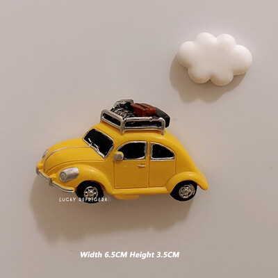 2τεμ. Σύννεφα αυτοκινήτου Δημιουργικός μαγνήτης ψυγείου κινουμένων σχεδίων τρισδιάστατη μοντελοποίηση Behicle Αυτοκίνητο Μαγνητική πάστα Διακόσμηση Μαγνήτες Ψυγείου Εξάρτημα κουζίνας