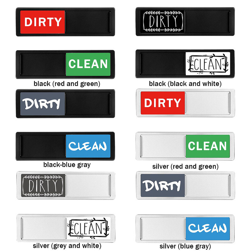 Puhastage määrdunud nõudepesumasina magnetindikaator, suure tekstiga magnetiline näidikumärk, ülitugev magnetmärk köögitarbed