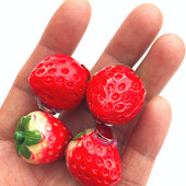 Stereo Magnetic Refrigerator Sticker Simulation Strawberry Blackboard Sticky Notes Διακοσμητικά ρητίνης σπιτιού κουζίνας