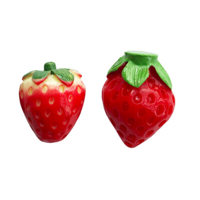 Stereo Magnetic Refrigerator Sticker Simulation Strawberry Blackboard Sticky Notes Διακοσμητικά ρητίνης σπιτιού κουζίνας