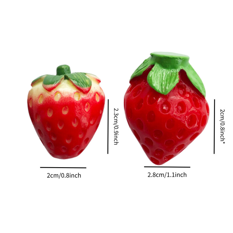 Stereo Magnetic Refrigerator Sticker Simulation Strawberry Blackboard Sticky Notes Διακοσμητικά ρητίνης σπιτιού κουζίνας